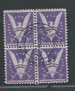 Scott # 905  used   Win The War Issue block of 4