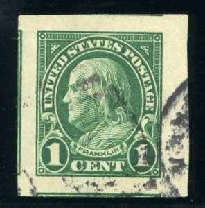 US SCOTT #575, Used-Sup Graded 98J PF Certificate (Est. SMQ $100) (DFP 1/19/20) 