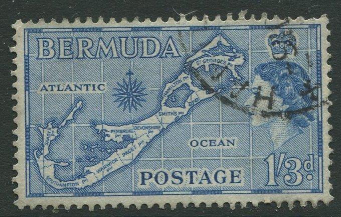 Bermuda #157 KGVI Used  Scott CV. $0.60