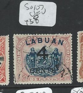 LABUAN (P2207B) 4C/24C ARMS LION SG107   VFU 