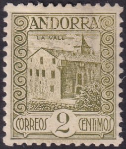 Andorra Spanish 1931 Sc 13a MH* perf 11.5