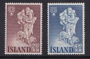Iceland    #325-326   MNH    1960   refugee year