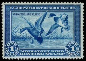 U.S. REV. DUCKS RW1  Mint (ID # 81417)