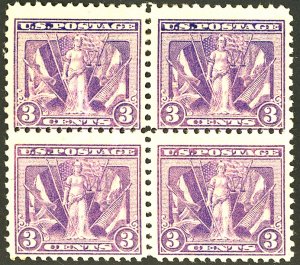 U.S. #537 MINT BLOCK OF 4 OG LH