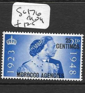 MOROCCO   (P2005B) KGVI ON GREAT BRITAIN   SILVER WEDDING SG 176  MOG