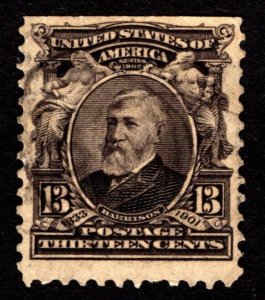 1902, US 13c, Harrison, Used, Sc 308