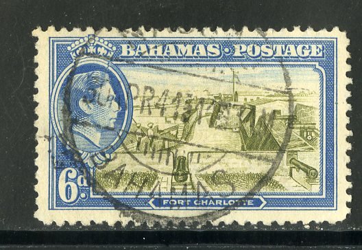 BAHAMAS 107 USED SCV $1.25 BIN $.60 FORT CHARLOTTE