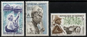 Dahomey Sc #160-162 Used; Mi #200-202