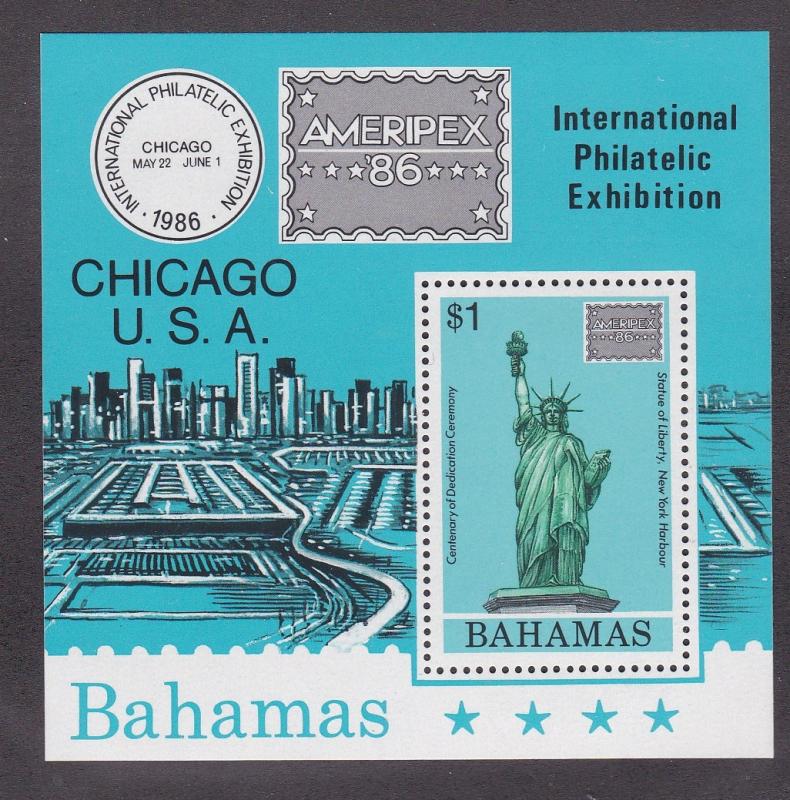 Bahamas # 597-560 & 601a, Statue of Liberty Centennial, NH, 1/2 Cat.