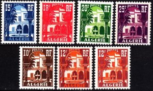 ALGERIA 1954-57 Definitive: Bardo Museum. 2 sets, MNH