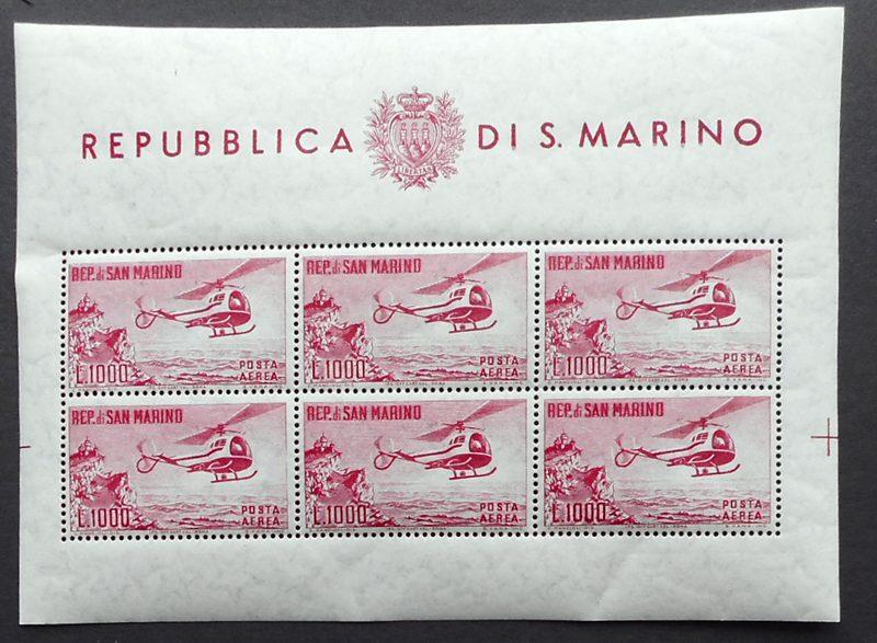 San Marino, Scott C117, MNH Souvenir Sheet