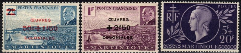 Martinique #B10A-B10B, B11 MNH CV $3.15 (X5663)
