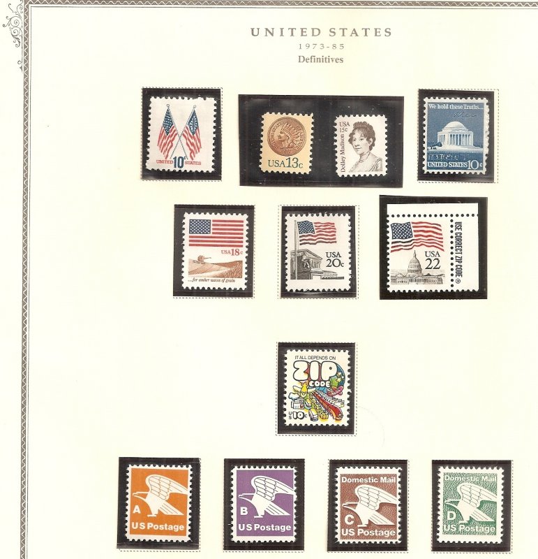 USA   Scott  Definitives     MNH