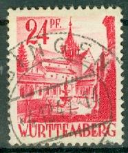 Germany - French Occupation - Wurttemberg - Scott 8N8