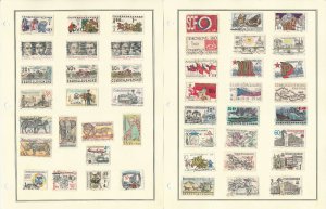 Czechoslovakia Stamp Collection 1918 to 1980, 35 Pages, JFZ 