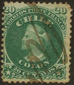 Chile, Scott #19, Used