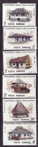 Romania-Sc#3387-92-unused NH set-Historic Dwellings-Bucharest-1986-