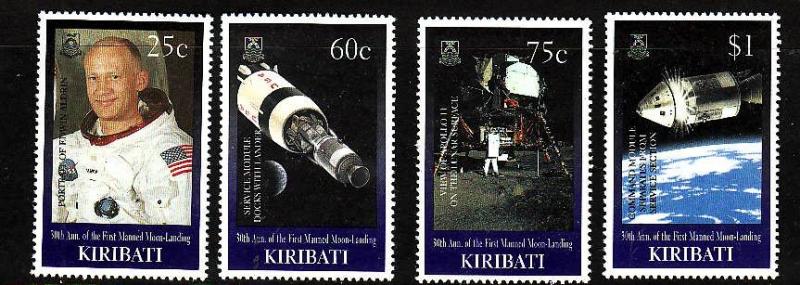 Kiribati-Sc#746-9-Unused NH set-Moon Landing anniversary-Space-1999-