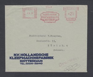 NETHERLANDS 1930/50 3X ADVERTISING METER SLOGAN COVERS AMSTERDAM  & ROTTERDAM