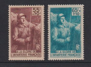 France  #B71-B72  MNH  1938 French soldier