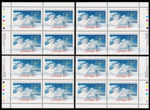 Canada Scott 1287 Plate Blocks, All Four Corners (1990) Mint NH VF M