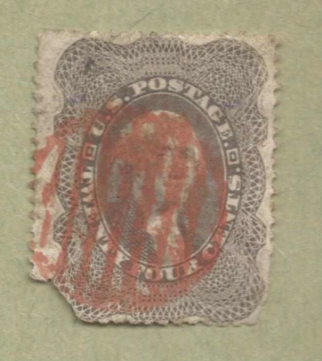 Scott # 37 24 cent Gray Lilac Washington 1857-1861