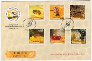 Isle of Man 2024 FDC Stamps Bees Beekeeping Honey Insects