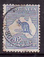 Australia-Sc#8- id10-used-6p ultra Kangaroo-1913-bit of toning top centre-