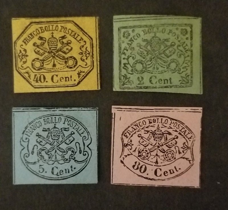 ROMAN STATES Reprint Stamp Lot Mint MH Unused T5611