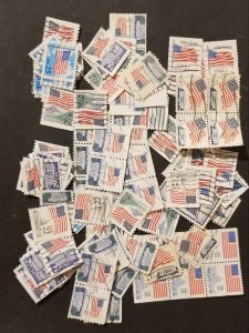 US 100 Used FLAG Stamp Lot Arts Crafts Projects z5029