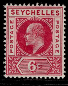 SEYCHELLES EDVII SG48, 6c carmine, M MINT.