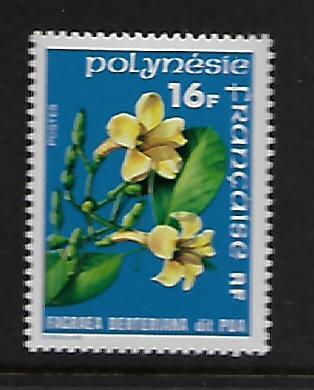 FRENCH POLYNESIA 302 MNH PUA, FLOWER