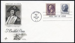 US Stamps # 1213 w/O27 VF Tied On First Day Cover Scott Value $320.00