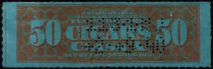 1939 US Revenue Tax Paid 50 Class A Cigars Act Of 1926 Series 109 Cancelled