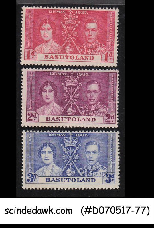 BASUTOLAND - 1937 KGVI CORONATION - 3V - MINT NH