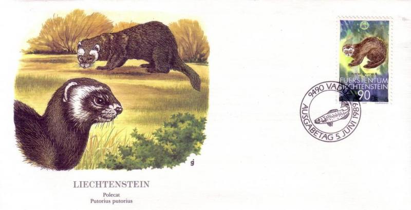 Liechtenstein FDC SC# 908 Polecat L223