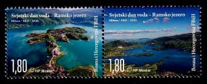 Bosnia & Herzegovina (Croat) Sc# 406 MNH Rama Lake (Pair)