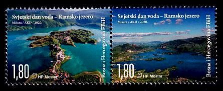 Bosnia & Herzegovina (Croat) Sc# 406 MNH Rama Lake (Pair)