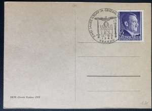 1942 Krakow GG Germany Picture Postcard Cover NSDAP in general Goverment