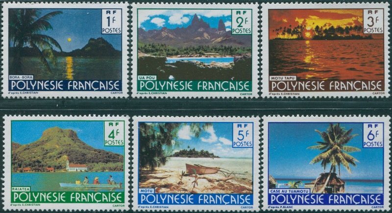 French Polynesia 1986 SG468-472 Landscapes set CARTOR MLH