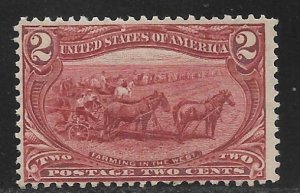United States - Scott #286 2c Farming in the West Copper red AVG - No Gum