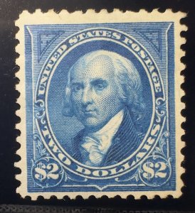 US Scott #277 1895 $2 Madison Watermarked issue Mint F-VF with APS/cert