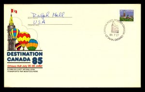 Canada 1985 Ottawa Balloon Flight Cover / Ralph Hall - L7984