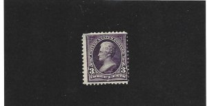 United States Scott 268 3-cent Jackson Unused hinged corner thin 2021 cv $30