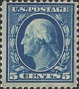 # 378 Mint Hinged Blue George Washington Cat $30.00