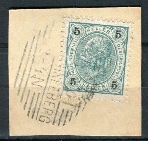 AUSTRIA; 1890s-1900s early F. Joseph issue fine used Full Postmark PIECE