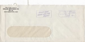 U.S. HELLER BROTHERS CO.Newcomerstown 1943 Scrap Slogan Meter Mail Cover Rf47284