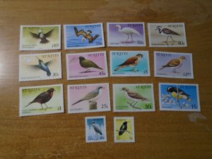 St Kitts    #  51 / 54-66  MNH  Birds