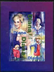 Liberia 1997 Princess Diana Memorial perf sheetlet contai...