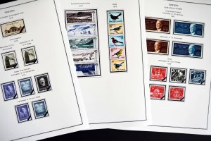 COLOR PRINTED SWEDEN 1941-1970 STAMP ALBUM PAGES (47 illustrated pages)